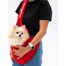 Pawstar Kırmızı Crossbody Küçük Irk Köpek Çapraz Taşıma Çantası