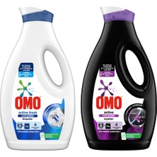 Omo Sıvı Deterjan Active Fresh Cold Power Beyazlar 1690 ml +Omo Sıvı Active Cold Power Siyahlar 1690 ml