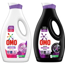 Omo Sıvı Deterjan Active Fresh Cold Power Renkliler  1690 ml + Omo Sıvı Active Cold Power Siyahlar 1690 ml