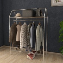 Metallica Concept Home Hanger Krom Konfeksiyon Askısı Butik Konsep Askı  Sabit Raflı Askılık