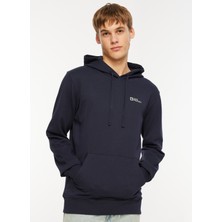 Jack Wolfskin Tommy Hoody Lacivert Erkek Kapüşonlu Sweatshirt 1000003TR