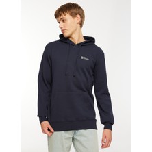 Jack Wolfskin Tommy Hoody Lacivert Erkek Kapüşonlu Sweatshirt 1000003TR