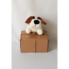 Dudu Kids Peluş Köpekli Anahtarlık - 8 cm - Tombik - Beyaz - Doğum Günü Hdys - Çanta Süsü - Oyuncak