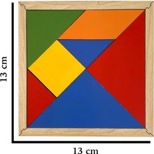 Karanes Toys Doğal Ahşap Eğitici Oyuncak 7 Parça  Tangram 13X13 cm