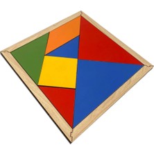 Karanes Toys Doğal Ahşap Eğitici Oyuncak 7 Parça  Tangram 13X13 cm