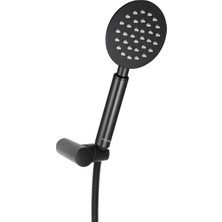 Fause Mafsallı El Duş Takımı Çelik Başlık Siyah KMS103-B