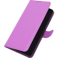 4U Sky Xiaomi Poco X3 Nfc/poco X3-Purple Için Litchi Cilt Cüzdan Deri Stand Kılıfı (Yurt Dışından)