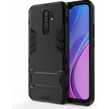 4U Sky Xiaomi Redmi 9-Black Için Kickstand ile 2'den 1 Pc+Tpu Hibrit Mobil Kılıf (Yurt Dışından)