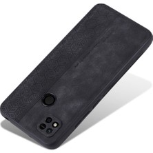 4U Sky Xiaomi Için Redmi 10A/REDMI 9c/redmi 9c Nfc Pu Deri Kaplamalı Tpu Kılıf Anti-Düşük Baskılı Desen Telefon Kapak Black (Yurt Dışından)