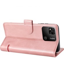 4U Sky Xiaomi Için Redmi 10A 4g/9c 4g/9c Nfc 4g Her Şey Dahil Koruma Ekleme Deri Telefon Kılıfı Stand Stand Fonksiyon Manyetik Kabuk-Pembe (Yurt Dışından)