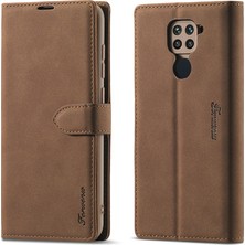 4U Sky Xiaomi Redmi Note 9-Brown Için Deri Cüzdan Standı Kapak Kasası (Yurt Dışından)