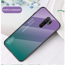 4U Sky Xiaomi Redmi 9-Mor/mavi Için Gradyan Renk Temperli Cam+Pc+Tpu Kombo Kasası (Yurt Dışından)