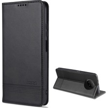 4U Sky Otomatik Emme Tasarımı Deri Cüzdan Xiaomi Için Cep Telefonu Stand Kılıfı Not 9 5g/redmi Not 9t 5g-Black (Yurt Dışından)