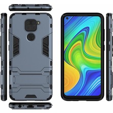 4U Sky Xiaomi Redmi Için Kickstand ile 2 Aradan 2+Tpu Telefon Kılıfı Note 9/redmi 10X 4g-Blue (Yurt Dışından)