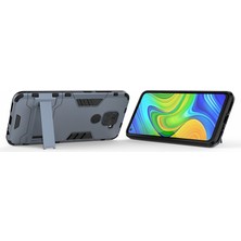 4U Sky Xiaomi Redmi Için Kickstand ile 2 Aradan 2+Tpu Telefon Kılıfı Note 9/redmi 10X 4g-Blue (Yurt Dışından)