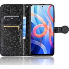 4U Sky Xiaomi Için Poco M4 Pro 5g Toz Geçirmez Cüzdan Telefon Kaplama Kılıfı Baskılı Dot Desen Pu Deri Stand Flip Telefon Shell-Black (Yurt Dışından)