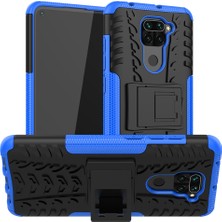 4U Sky Xiaomi Redmi Için Kickstand ile Serin Tire Pc+Tpu Hibrid Telefon Kılıfı Not 9/redmi 10X 4g-Blue (Yurt Dışından)