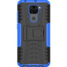 4U Sky Xiaomi Redmi Için Kickstand ile Serin Tire Pc+Tpu Hibrid Telefon Kılıfı Not 9/redmi 10X 4g-Blue (Yurt Dışından)