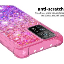 4U Sky Glitter Pullar Quicksand Tasarım Tpu Telefon Koruyucu Kabuk Xiaomi Mi 10T Pro 5g/xiaomi Mi 10T 5g-Pink+Mor (Yurt Dışından)