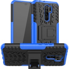 4U Sky Xiaomi Redmi 9-Blue Için Kickstand Koruyucu Kabuklu Anti-Slip Pc+Tpu Kapak (Yurt Dışından)