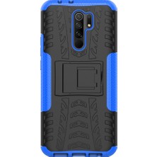 4U Sky Xiaomi Redmi 9-Blue Için Kickstand Koruyucu Kabuklu Anti-Slip Pc+Tpu Kapak (Yurt Dışından)