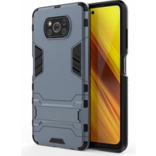 4U Sky Xiaomi Poco X3 Nfc/poco X3-Blue Için Kickstand ile Plastik+Tpu Hibrit Kılıf (Yurt Dışından)