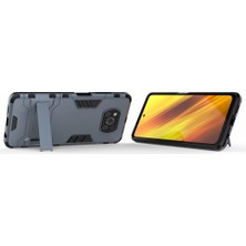 4U Sky Xiaomi Poco X3 Nfc/poco X3-Blue Için Kickstand ile Plastik+Tpu Hibrit Kılıf (Yurt Dışından)