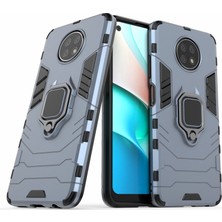 4U Sky Pc+Tpu Hibrit Kabuk Parmak Yüzük Tutucu Xiaomi Redmi Için Kickstand Case Note 9 5g/redmi Not 9t 5g-Blue (Yurt Dışından)