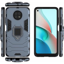 4U Sky Pc+Tpu Hibrit Kabuk Parmak Yüzük Tutucu Xiaomi Redmi Için Kickstand Case Note 9 5g/redmi Not 9t 5g-Blue (Yurt Dışından)