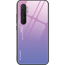 4U Sky Gradyan Renk Koruması Temperli Cam+Pc+Tpu Hibrit Kılıf Xiaomi Mi Note 10 Lite-Pink/mavi (Yurt Dışından)