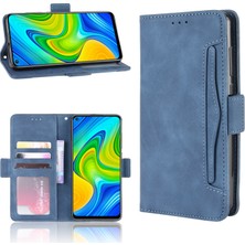 4U Sky Birden Çok Kart Yuvası Deri Xiaomi Için Benzersiz Kabuk Redmi Note 9/redmi 10X 4g-Blue (Yurt Dışından)