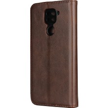 4U Sky Xiaomi Redmi Note 9-Coffee Için Otomatik Emilmiş Cüzdan Deri Stand Kılıfı (Yurt Dışından)