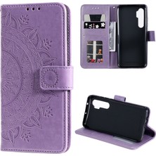 4U Sky Xiaomi Mi Için Çiçek Deri Şık Kabuk Note 10 Lite-Purple (Yurt Dışından)