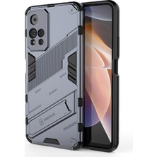 4U Sky Şok Geçirmez Yumuşak Tpu Sert Pc Sırt Çizilmeye Dayanıklı Kapak Xiaomi Redmi Için Kickstand ile Note 11 Pro 5g (Çin) (Mediatek)/11 Pro+ 5g-Dark Blue (Yurt Dışından)