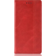 4U Sky Xiaomi Mi Note 10 Lite-Red Için Otomatik Emik Retro Deri Kılıf (Yurt Dışından)