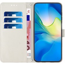 4U Sky Xiaomi Için Redmi 10A/POCO C31/REDMI 9c/9c Nfc Mermer Desen Baskı Deri Cüzdan Kapak Standı Özellik Manyetik Flip Koruyucu Kılıf Strap-Rose Altın (Yurt Dışından)