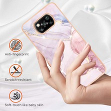 4U Sky Imd Elektrokaplatma Mermer Desen Telefon Kabuğu Koruyucusu Xiaomi Poco X3 Nfc/poco X3/poco X3 Pro-Rose Gold (Yurt Dışından)