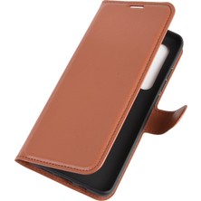 4U Sky Litchi Cilt Manyetik Deri Stand Kılıfı Xiaomi Mi Note 10 Lite-Brown (Yurt Dışından)