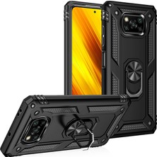 4U Sky Pc+Tpu Hibrid Anti-Fall Anti-Fone Case Koruyucu Kapak Xiaomi Poco Için Ring Kickstand ile (Yurt Dışından)