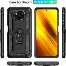 4U Sky Pc+Tpu Hibrid Anti-Fall Anti-Fone Case Koruyucu Kapak Xiaomi Poco Için Ring Kickstand ile (Yurt Dışından)