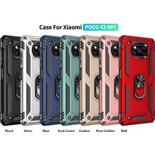 4U Sky Pc+Tpu Hibrid Anti-Fall Anti-Fone Case Koruyucu Kapak Xiaomi Poco Için Ring Kickstand ile (Yurt Dışından)