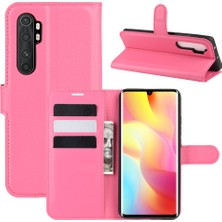 4U Sky Xiaomi Mi Için Litchi Cilt Manyetik Deri Stand Kılıfı Not 10 Lite-Rose (Yurt Dışından)