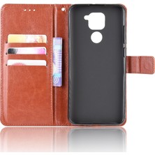 4U Sky Cüzdanlı Crazy Horse Pu Deri Kabuk Xiaomi Redmi Note 9/redmi 10X 4g-Brown (Yurt Dışından)