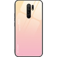 4U Sky Xiaomi Redmi Için Gradyan Renk Temsilli Cam+Pc+Tpu Kabuğu 9-Sarı/pembe (Yurt Dışından)