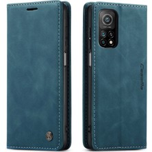 4U Sky Xiaomi Mi 10T 5g/mi 10T Pro 5g-Blue Için Otomatik Emilmiş Deri Stand Cüzdan Kapak Kılıfı (Yurt Dışından)