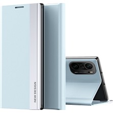 4U Sky Pu Deri Çok Yolda Koruma Tam Koruma Telefon Kılıfı Stand Boyu Xiaomi Mi 11I/POCO F3/redmi K40/K40 Pro-Baby Mavi (Yurt Dışından)