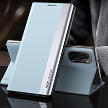 4U Sky Pu Deri Çok Yolda Koruma Tam Koruma Telefon Kılıfı Stand Boyu Xiaomi Mi 11I/POCO F3/redmi K40/K40 Pro-Baby Mavi (Yurt Dışından)