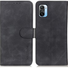 4U Sky Xiaomi Redmi K40/K40 PRO/K40 Pro+/mi 11I/POCO F3-Black Için Khazneh Retro Style Flip Pu Deri Kılıf Cüzdan Cüzdan Kapağı (Yurt Dışından)