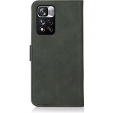 4U Sky Khazneh Pu Deri+ Tpu Koruyucu Telefon Kılıfı Xiaomi Redmi Için Stand Cüzdan Tasarımı Not 11 Pro 5g (Çin) (Mediatek)/11 Pro+ 5g-Green (Yurt Dışından)