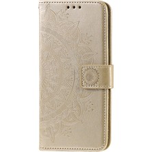 4U Sky Baskılı Mandala Çiçek Cüzdan Deri Kılıf Xiaomi Poco X3 Nfc/poco X3/x3 Pro-Gold (Yurt Dışından)